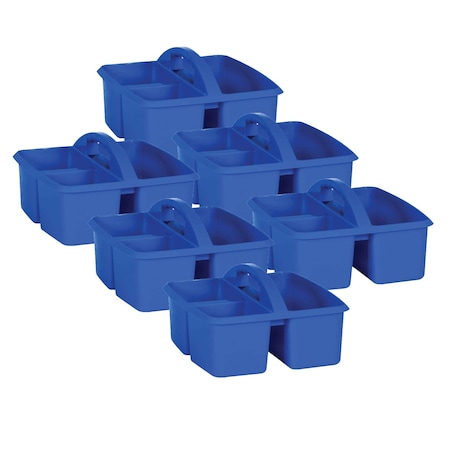 Teacher Created Resources Storage Caddy, Plastic, Blue, 6 PK TCR20903
